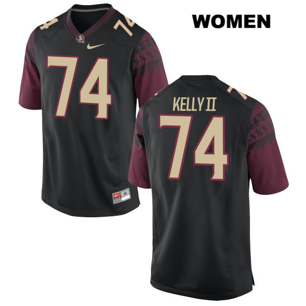 Women's NCAA Nike Florida State Seminoles #74 Derrick Kelly II College Black Stitched Authentic Football Jersey PDE6469YY